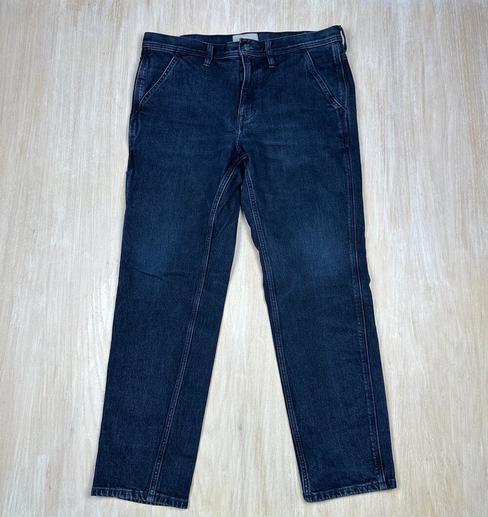 Everlane The Slim Fit Carpenter Organic Cotton Blue Denim Jeans Men's 35x30